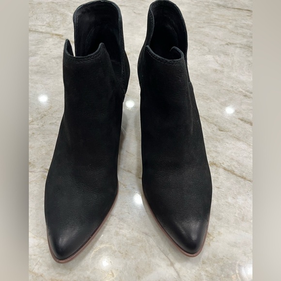 LIKE NEW Frye Reina Cut-Out Women's Suede Cowboy‎ Ankle Bootie | Black | Size 10 - Picture 3 of 12